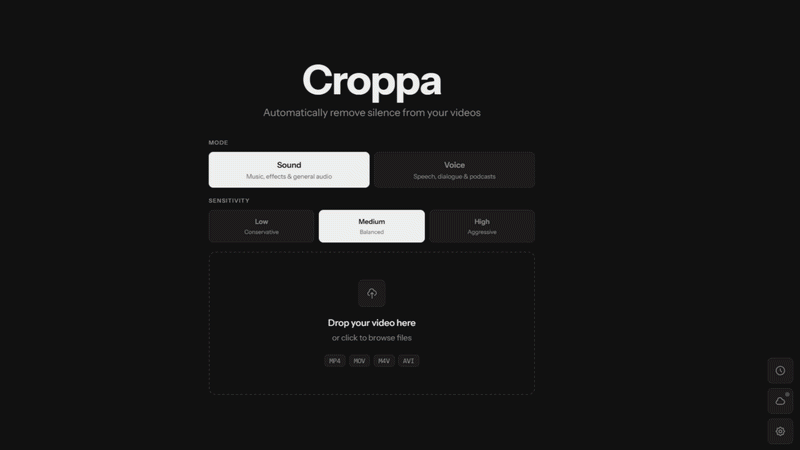 Croppa - automatic silence removal on Windows